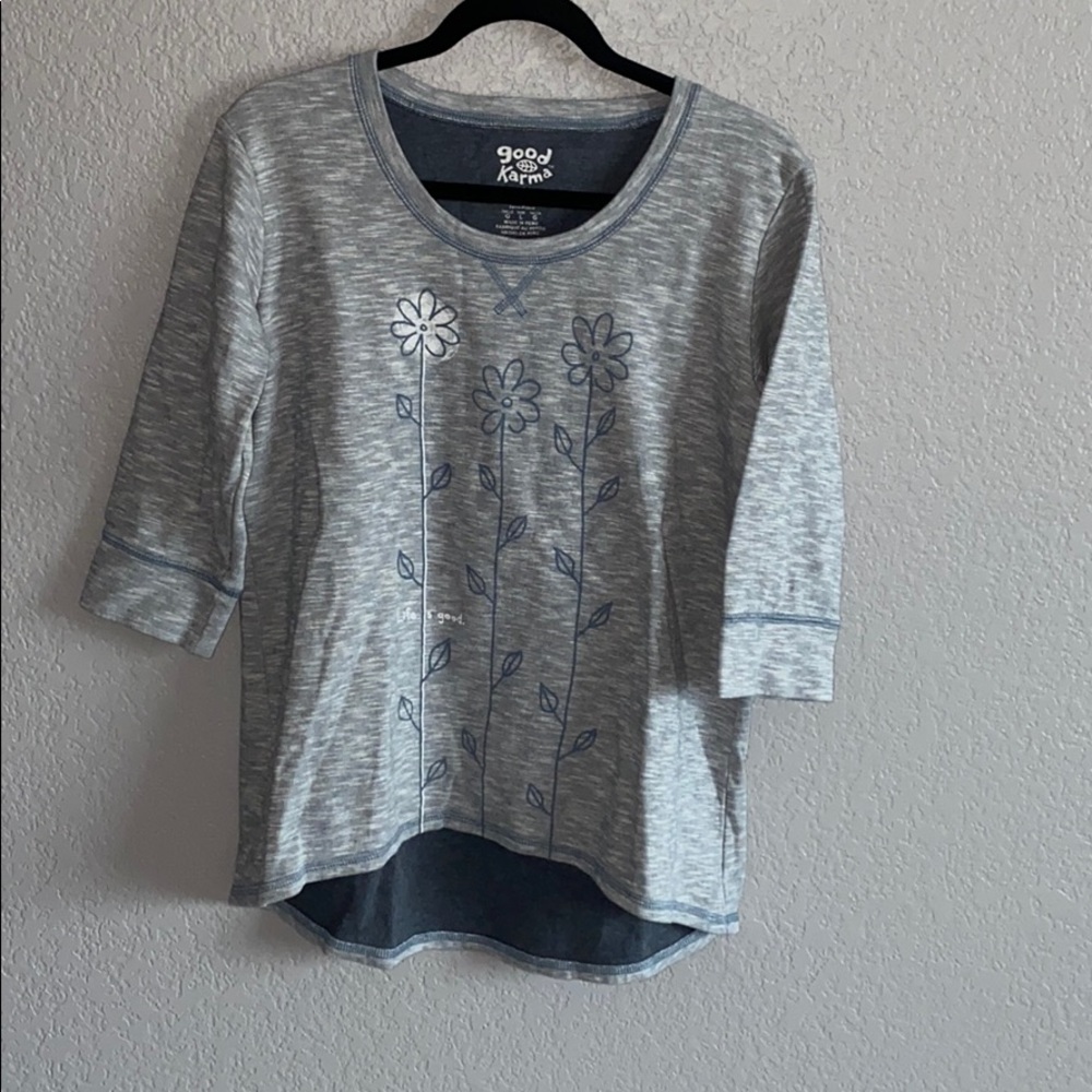 Life is Good Cropped Sleeve Pullover